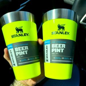 Stanley neon yellow stacking beer pints